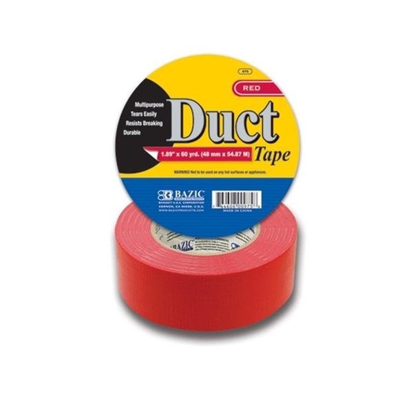 Bazic Products BAZIC 975 1.88" X 60 Yards Red Duct Tape Pack of 12 975